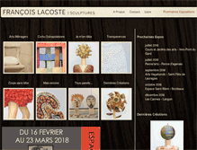Tablet Screenshot of francois-lacoste-sculptures.com